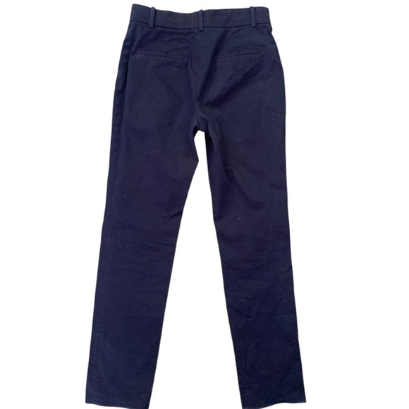 Longchamp High Rise Cotton Chino Pant in Navy Blue - Picture 8 of 10